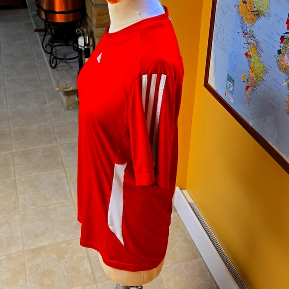 Adidas originaL Short sleeves men's small clima365 red jersey, mint VTG shape - Picture 3 of 13